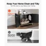 Cat Litter Box Enclosure Furniture, 70 cm Hidden Litter Box Cabinet with Metal Legs & Handle, Modern Style Cat Washroom House En