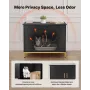 Cat Litter Box Enclosure Furniture, 70 cm Hidden Litter Box Cabinet with Metal Legs & Handle, Modern Style Cat Washroom House En