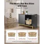 Cat Litter Box Enclosure Furniture, 70 cm Hidden Litter Box Cabinet with Metal Legs & Handle, Modern Style Cat Washroom House En