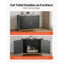 kattebakke aflukket møbel, 70 cm skjult kattebakkeskab med