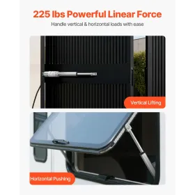 VEVOR 12V lineær aktuator, 101,6 mm slaglængde 15 mm/s High-Speed ​​1000N lineær bevægelsesaktuator - med IP54 beskyttelse og