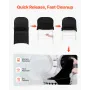 VEVOR 150 Pcs Black Chair Covers, Polyester Spandex Chair Cover, Stretch Slipcovers for Wedding Party Dining Banquet Flat-Front 