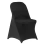 VEVOR 150 Pcs Black Chair Covers, Polyester Spandex Chair Cover, Stretch Slipcovers for Wedding Party Dining Banquet Flat-Front 