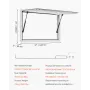 VEVOR Concession Window 92x61 cm, Aluminum Alloy Frame Service Window for Food Truck, Up to 85 Degrees Stand Serving Window with