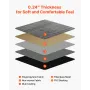 Carpet Tiles Reusable 508 x 508 mm, 24 PCS Modular Carpet Square Rug, Commercial Floor Soft Padded for Seamless Cover 6.2㎡, Easy