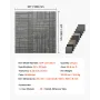 VEVOR Carpet Tiles Reusable 508 x 508 mm, 24 PCS Modular Carpet Square Rug, Commercial Floor Soft Padded for Seamless Cover 6.2㎡