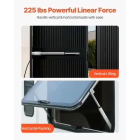 VEVOR 12V Linear Actuator, 250mm Stroke 15mm/s High-Speed 1000N Linear Motion Actuator - with IP54 Protection & Mounting Bracket