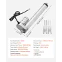 VEVOR 12V Linear Actuator, 250mm Stroke 15mm/s High-Speed 1000N Linear Motion Actuator - with IP54 Protection & Mounting Bracket