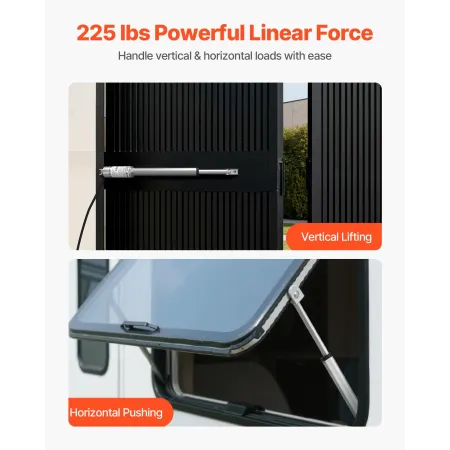 VEVOR 12V lineær aktuator, 203,2 mm slaglængde 15 mm/s High-Speed ​​1000N lineær bevægelsesaktuator - med IP54 beskyttelse og