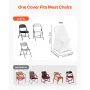 VEVOR 150 Pcs White Chair Covers, Polyester Spandex Chair Cover, Stretch Slipcovers for Wedding Party Dining Banquet Flat-Front 