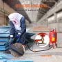 10Gal/40L Sandblaster Equipped with Nozzle Shut-Off Valve Pressure Gauge Ceramic Nozzle 2.5m Hose Filling Funnel Watertrap 6\" R