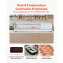 Sushi Display Case Refrigerator, 52L Commercial Sushi Case, 5-Pan Countertop Showcase with Curved Glass, LED Lighting, and Digit