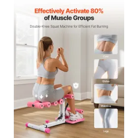 Deep Squat Machine, Justerbar Glutes Trainer Machine med 3