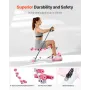 VEVOR Deep Squat Machine, Justerbar Glutes Trainer Machine med 3 højstyrke modstandsbånd, Folding Core Ben & Glutes Exe