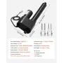12V Linear Actuator, 200mm Stroke Ultra Heavy-Duty 9000N Linear Motion Actuator, IP65-Rated 5mm/s with Mounting Brackets for Ind
