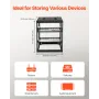 12U Open Frame Network Rack, 585 mm Depth, Wall Mounted or Floor Standing Server Rack, Heavy Duty 4 Post, with Vented Shelves & 