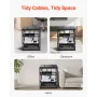 12U Open Frame Network Rack, 585 mm Depth, Wall Mounted or Floor Standing Server Rack, Heavy Duty 4 Post, with Vented Shelves & 
