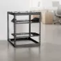 12U Open Frame Network Rack, 585 mm Depth, Wall Mounted or Floor Standing Server Rack, Heavy Duty 4 Post, with Vented Shelves & 