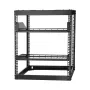 VEVOR 12U Open Frame Network Rack, 585 mm Depth, Wall Mounted or Floor Standing Server Rack, Heavy Duty 4 Post, with Vented Shel