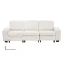 3 Steater Sofa, Modular Sectional Couch with Bottom Storage Space, Modern Comfy Cloud Sofa with Side Storage Pockets and Metal F