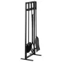 VEVOR Fireplace Tool Set, 5 PCS Fire Tool Set and Holder with Square-Frame Stand, Tongs, Ash Shovel, Brush, Fire Place Poker, Wr