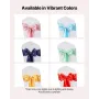 VEVOR Satin Chair Sashes Bows, 50PCS Chair Ribbon Ties Back Sash, 7 x 108 inch, Red Wedding Reception Decoration, for Wedding Ce