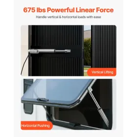 12V Linear Actuator, 203.2mm Stroke IP65 Waterproof Linear Actuator, 675lbs/3000N 0.2"/s Motion Actuators with Mounting Bracket 