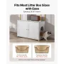 VEVOR Cat Litter Box Enclosure Furniture, 70 cm Hidden Litter Box Cabinet with Metal Legs & 2-Tier Storage Shelves, Waterproof C