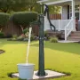 Well Hand Pitcher Pump, 20 ft Max Lift, Antique Cast Iron Manual Hand Water Pump with Heightening Base, NPT 1-1/4 in Connection,