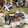 Foldning lejrbål grill bærbar camping brand pit stål udendørs