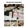 VEVOR Satin Chair Sashes Bows, 100PCS Chair Ribbon Ties Back Sash, 7 x 108 inch, Rose Gold Wedding Reception Decoration, for Wed