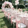 VEVOR Satin Chair Sashes Bows, 100PCS Chair Ribbon Ties Back Sash, 7 x 108 inch, Rose Gold Wedding Reception Decoration, for Wed
