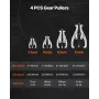 Gear Puller Set, 76.2 mm/101.6 mm/152.4 mm/203.2 mm 3 Jaw Bearing Puller with Reversible Jaws, 2 Jaw/3 Jaw Pulley Puller, 4 PCS 