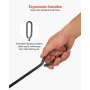 Fireplace Tool Set, 5 PCS Fire Tool Set and Holder with Four-Prong Stand, Tongs, Ash Shovel, Brush, Fire Place Poker, Wrought Ir
