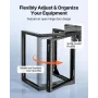 VEVOR 12U Wall Mount Server Rack, 68.04 kg Max Load Capacity, Open Frame Network Rack with 180 Degrees Gate Swing Door, Carbon S