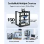 12U Wall Mount Server Rack, 68.04 kg Max Load Capacity, Open Frame Network Rack with 180 Degrees Gate Swing Door, Carbon Steel, 