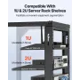 12U vægmonteret serverrack, 68,04 kg maks.