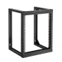 12U Wall Mount Server Rack, 68.04 kg Max Load Capacity, Open Frame Network Rack with 180 Degrees Gate Swing Door, Carbon Steel, 