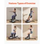 VEVOR Sissy Squat Machine, Multi-Function Deep Sissy Squat Bench for Leg Muscle Training, Easy Setup & Foldable Core Waistline &