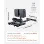 VEVOR Sissy Squat Machine, Multi-Function Deep Sissy Squat Bench for Leg Muscle Training, Easy Setup & Foldable Core Waistline &
