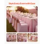 50 Pcs Pink Chair Covers, Polyester Spandex Chair Cover, Stretch Slipcovers for Wedding Party Dining Banquet Flat-Front Chair Co