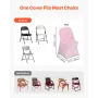 50 Pcs Pink Chair Covers, Polyester Spandex Chair Cover, Stretch Slipcovers for Wedding Party Dining Banquet Flat-Front Chair Co