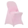 VEVOR 50 stk Pink stolebetræk, polyester spandex stolebetræk, strækbetræk til bryllupsfest middagsbanket flad front ch