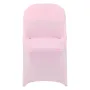 50 Pcs Pink Chair Covers, Polyester Spandex Chair Cover, Stretch Slipcovers for Wedding Party Dining Banquet Flat-Front Chair Co