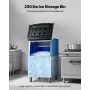 VEVOR Commercial Ice Maker Storage Bin, 113 KG Capacity Ice-Bin, Stainless Steel Commercial Ice Storage Bin with Adjustable Anti