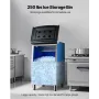 VEVOR Commercial Ice Maker Storage Bin, 113 KG Capacity Ice-Bin, Stainless Steel Commercial Ice Storage Bin with Adjustable Anti