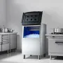 Commercial Ice Maker Storage Bin, 113 KG Capacity Ice-Bin, Stainless Steel Commercial Ice Storage Bin with Adjustable Anti-slip 