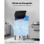 VEVOR Commercial Ice Maker Storage Bin, 136 KG Capacity Ice-Bin, Stainless Steel Commercial Ice Storage Bin with Adjustable Anti