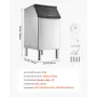 Commercial Ice Maker Storage Bin, 136 KG Capacity Ice-Bin, Stainless Steel Commercial Ice Storage Bin with Adjustable Anti-slip 