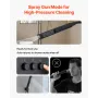 Shower Faucet Set, 254 mm Ceiling Mount Rainfall Shower System with 152 mm Wall Mount Head and 2 in 1 Handheld Spray, Rotatable 